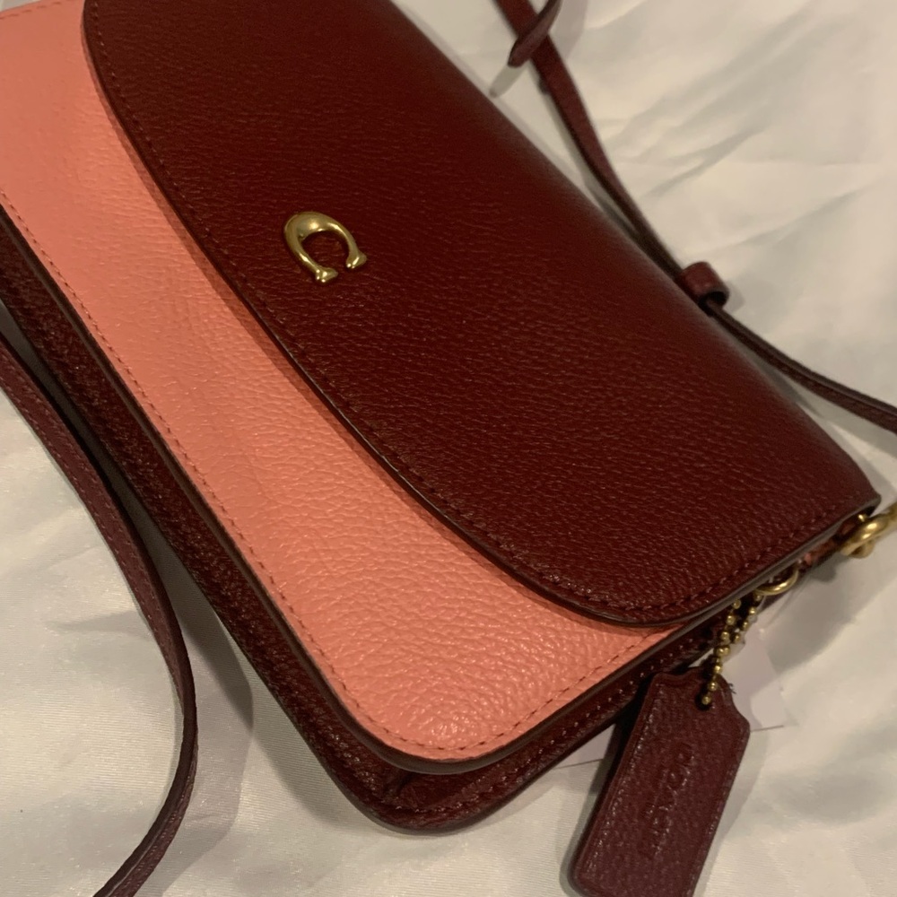 Coach Pink Leather Crossbody Bag - Picture 5 of 10